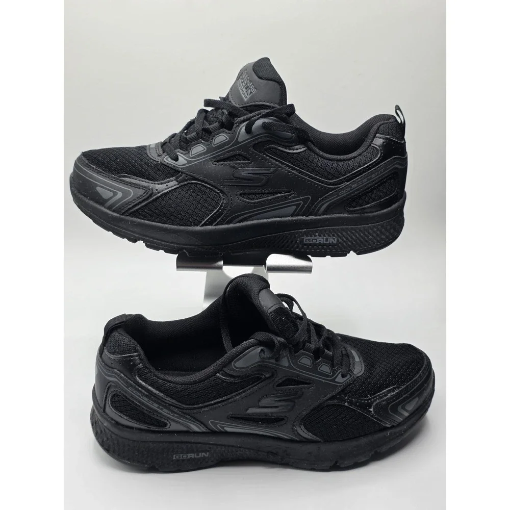 Skechers Go Run Consistent 2.0‎ Mens Size 8.5 Black Gray Running Shoes Sneakers
